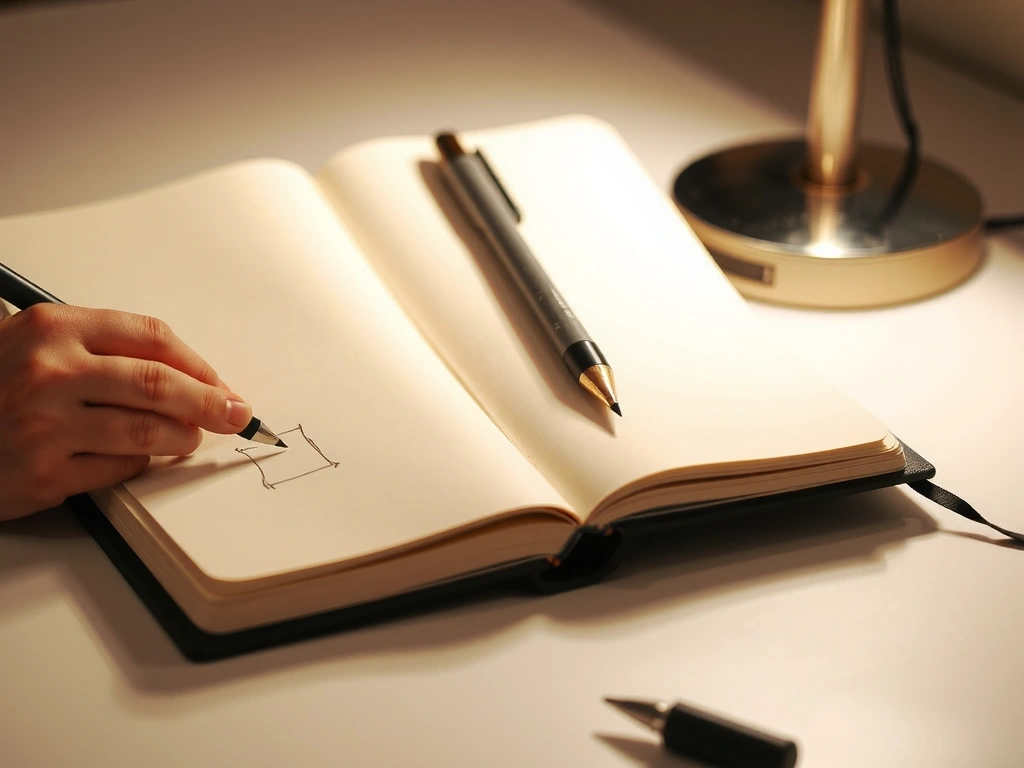 Hand-drawn wireframe sketch